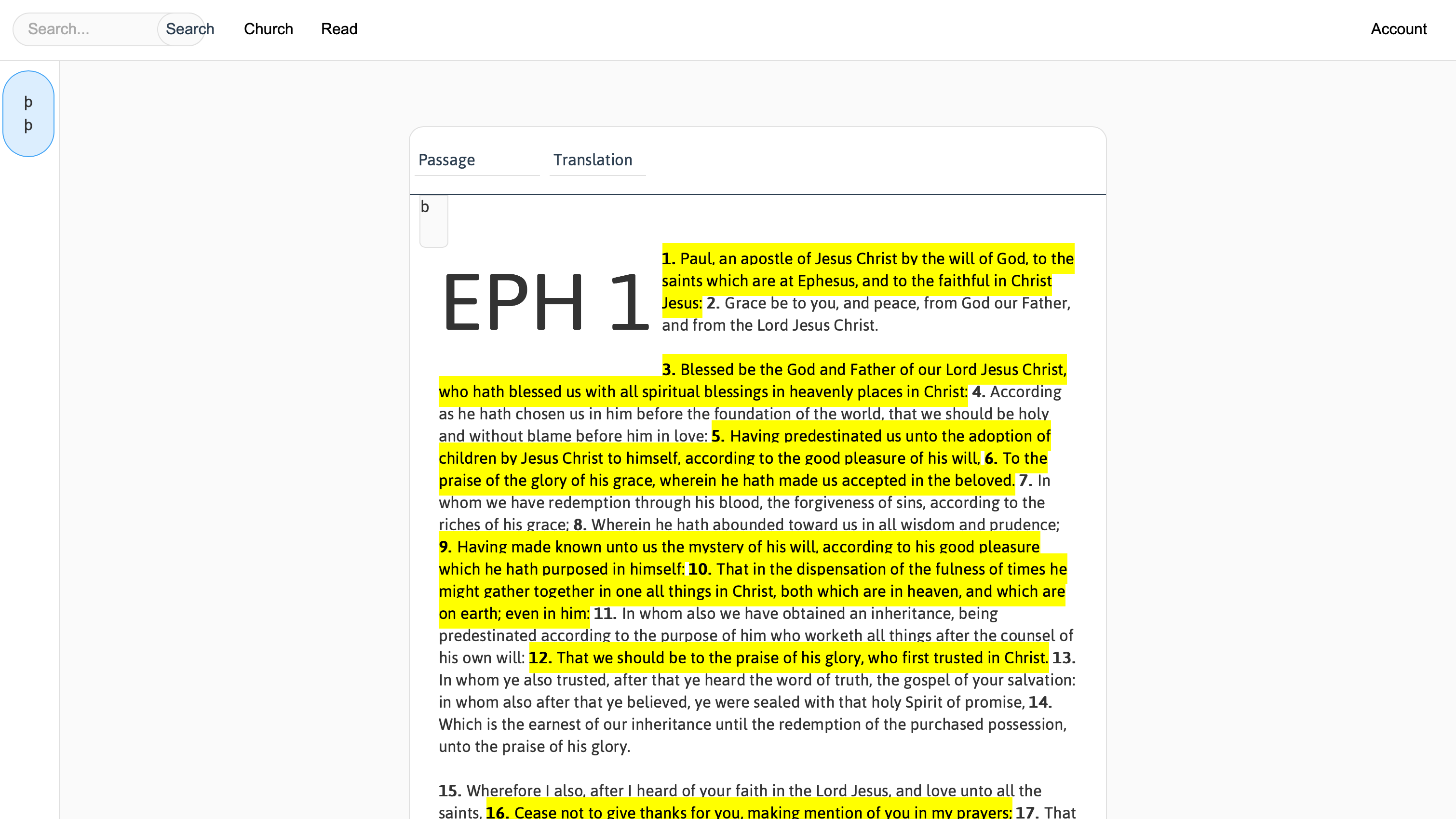 Screen Shot of Web Bible Reader